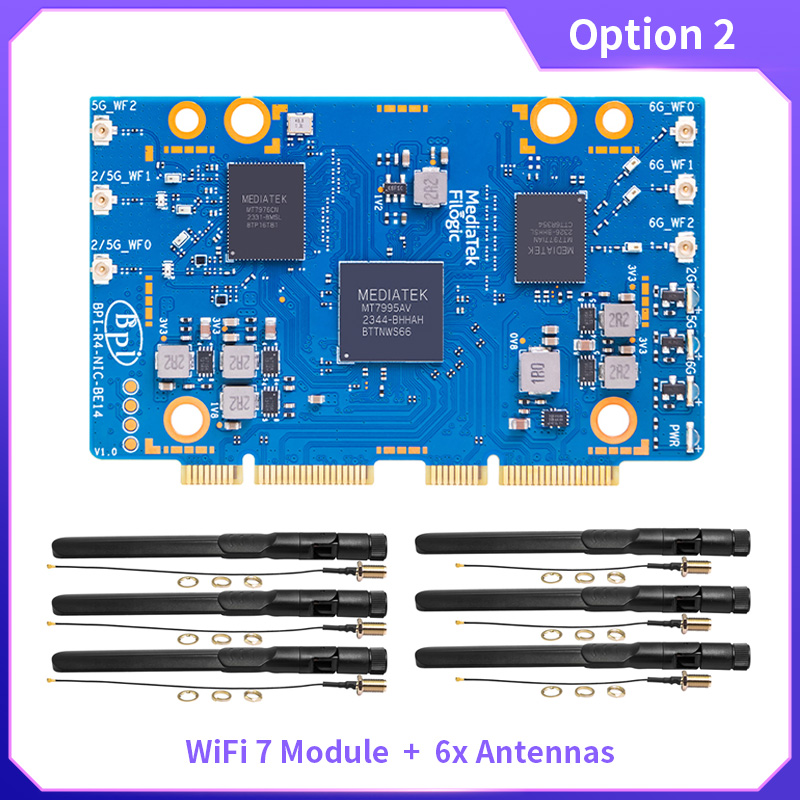 BPI-R4-NIC-BE14 WiFi 7 Module  - đánh giá và giá Bananapi Bpi R4 Wifi 7