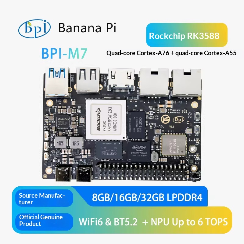 Banana Pi BPI-M7 Rockchip RK35 - đánh giá và giá Banana Pi Bpi M7 Rk3588