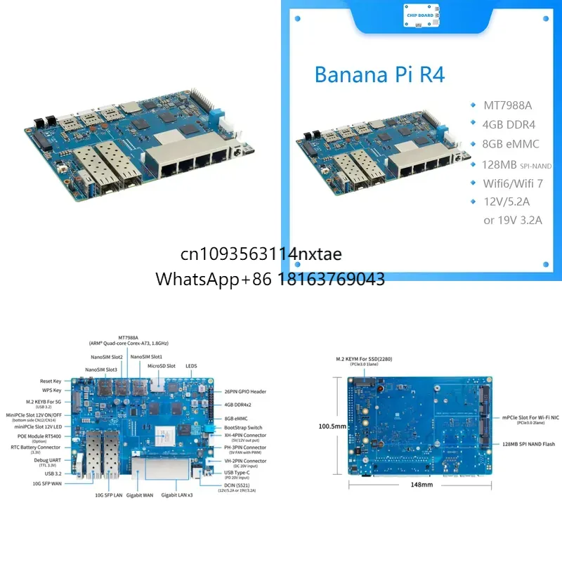 2026 Hot! Banana Pi BPI R4 Wif - đánh giá và giá Bananapi Bpi R4 Wifi 7